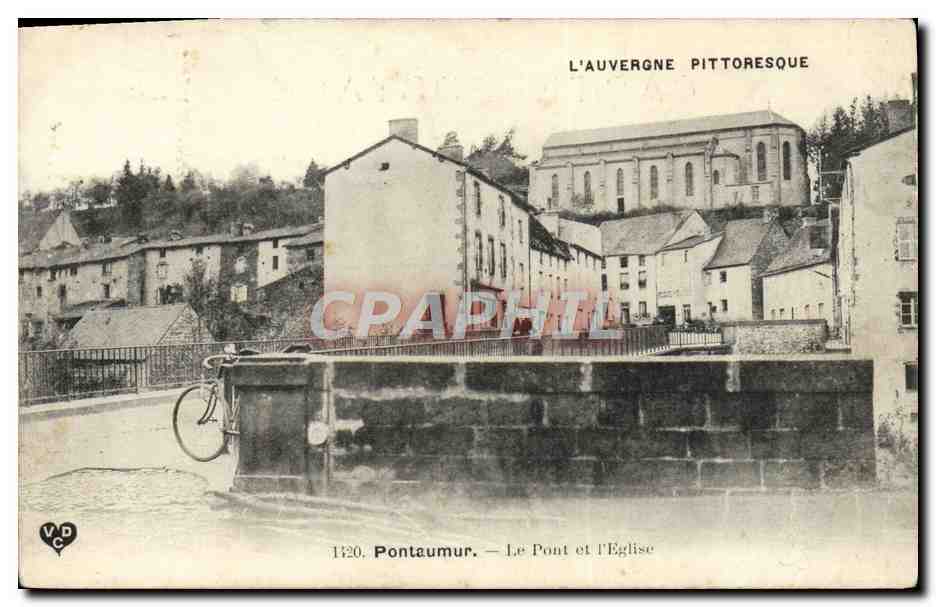 Pontsaumur — The Bridge and the Church — The Picturesque Auvergne