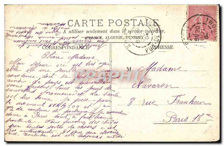 Un troupeau en Auvergne — Scènes champêtres — SIMI-BROMURE A. BREGER FRÈRES (DÉPOSÉ) / GENES LABBÉ, ÉDIT. — Verso
