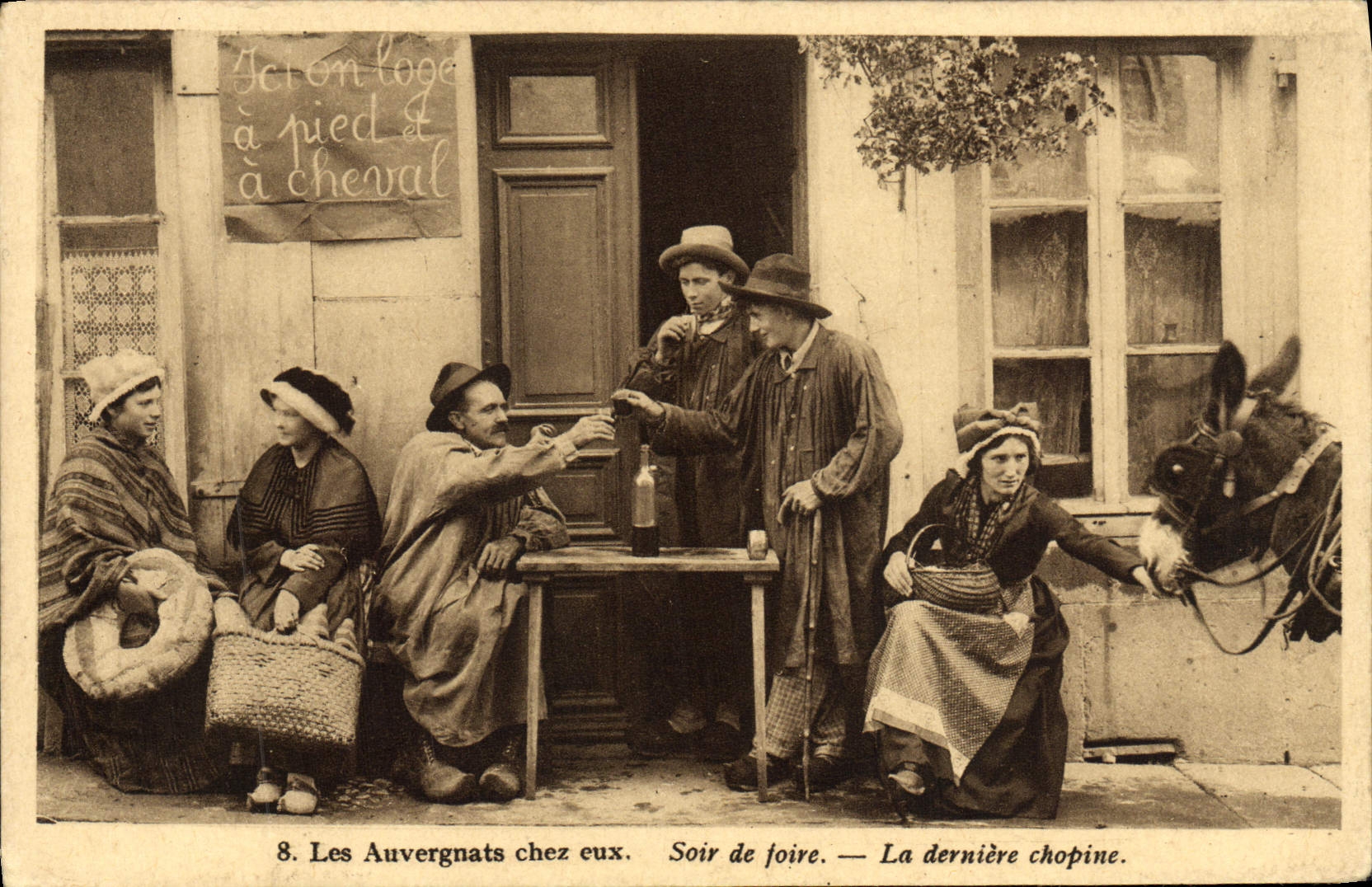 Les Auvergnats chez eux — Soir de foire. — La dernière chopine.