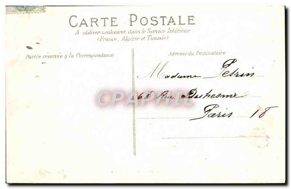 CPA La Bourree Auvergne folklore — Back