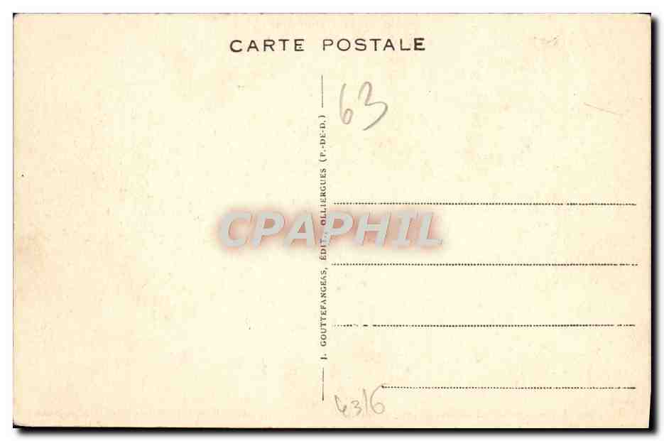 CPA L'Auvergne Quau Sap De Quen Quartel Vel Vira Moun Bougre d'Ase Ane  — Rückseite