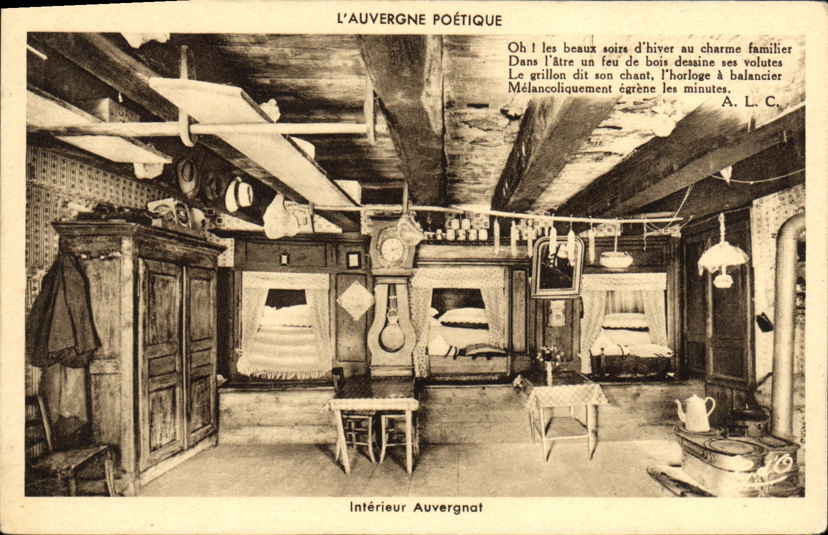 Intérieur Auvergnat — L'Auvergne Poétique — Librairie-Papeterie Chaleil-Brugière