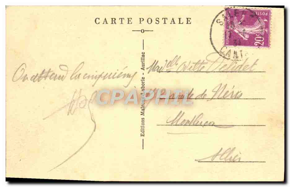 Auvergne — Groupe de Fileuses — Éditions Malroux-Aurillac — Verso