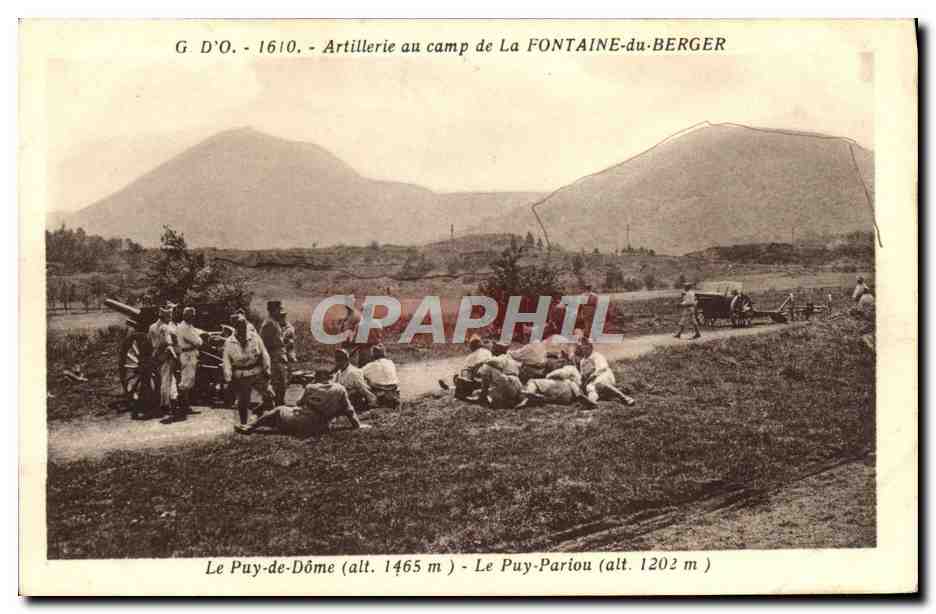 Artillerie au camp de La FONTAINE-du-BERGER — G D'O. - 1610