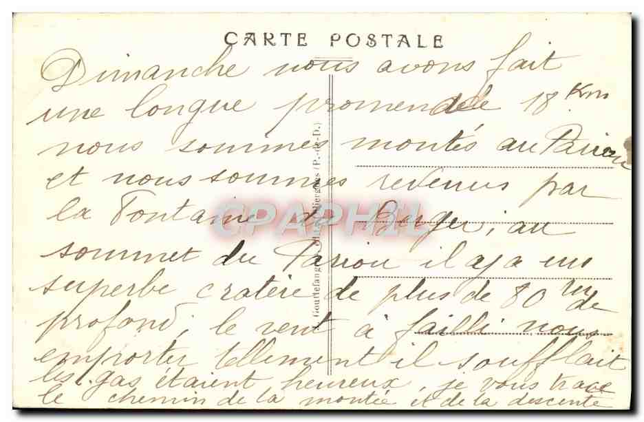 Artillerie au camp de La FONTAINE-du-BERGER — G D'O. - 1610 — Verso