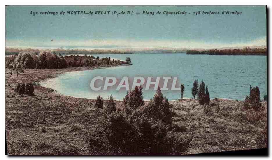 CPA Aux Environs De Montel De Gelat Etang De Chancelade