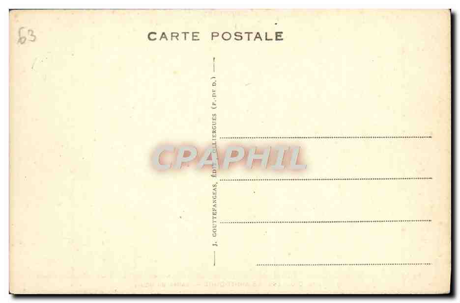 CPA L'Auvergne Le Mont Dore Vallee Du Sancy Charrette Foins Paysans  — Rückseite