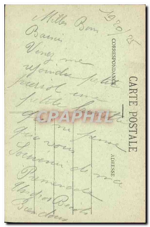 La Fille embarrassée — scène de village — Coll. E.H. n° 5589 — Verso