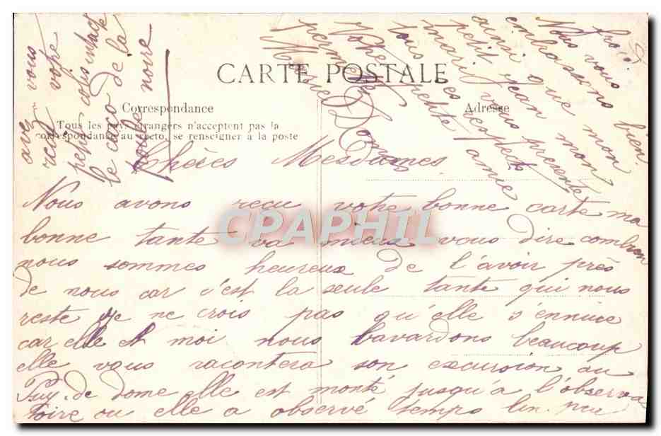CPA L'Auvergne Pittoresque Un Bapteme Auvergnat Folklore — Verso