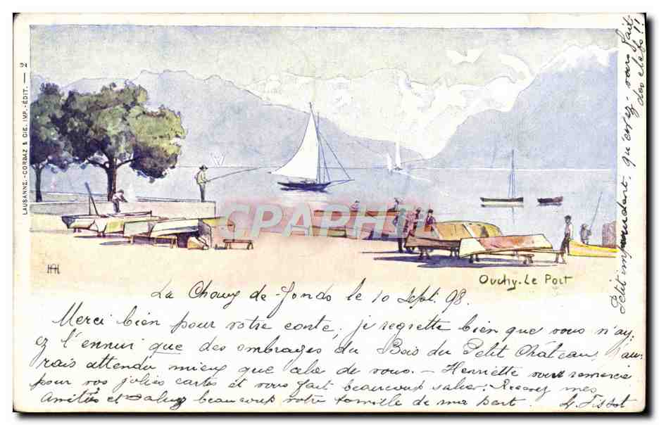 Le Chouy de Jondo — Ouchy, Le Port — Lausanne-Cornaz & Cie, IMP. ÉDIT.