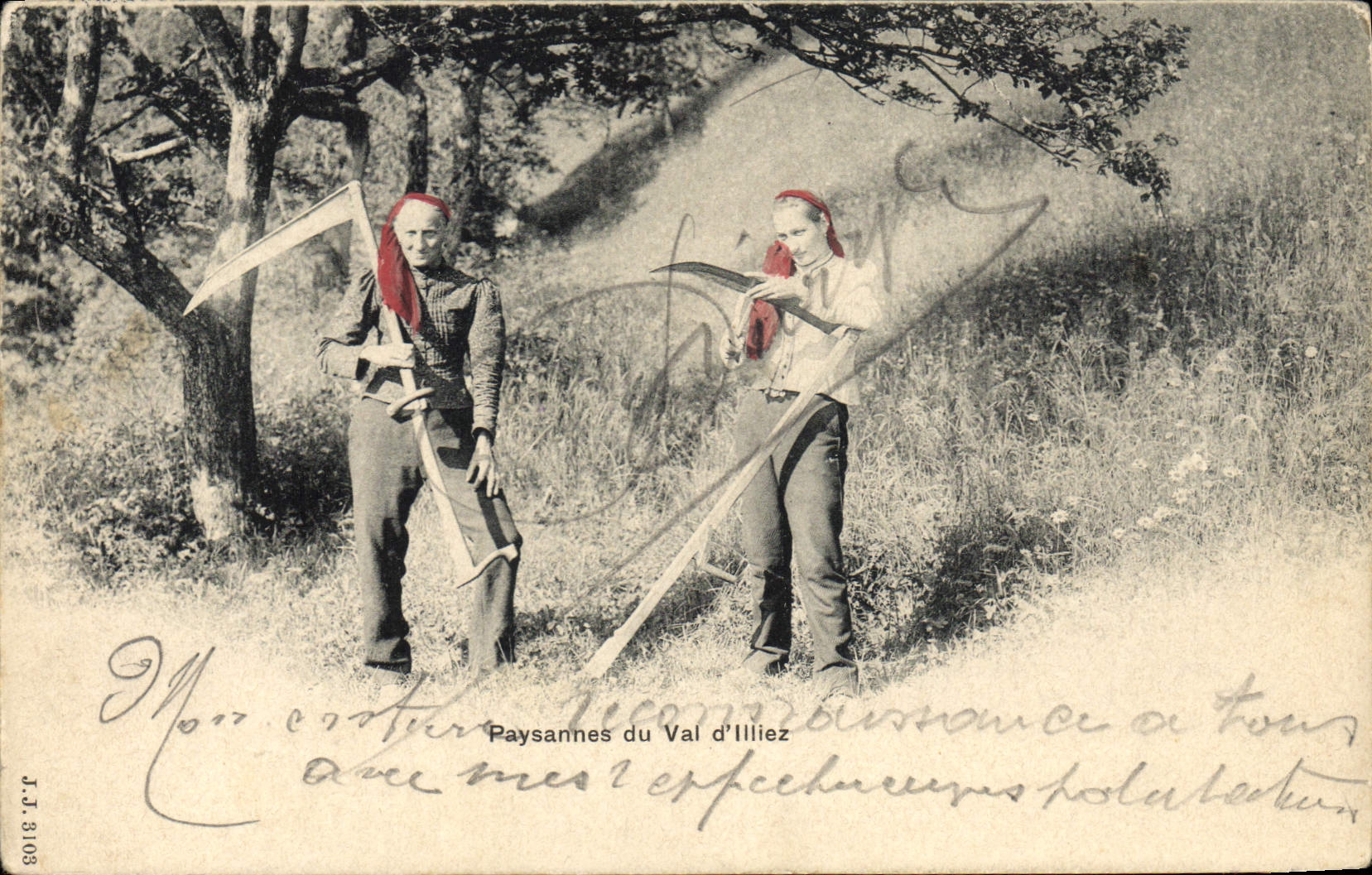 Bäuerinnen aus dem Val d'Illiez — Ausgabe J.J. 3103
