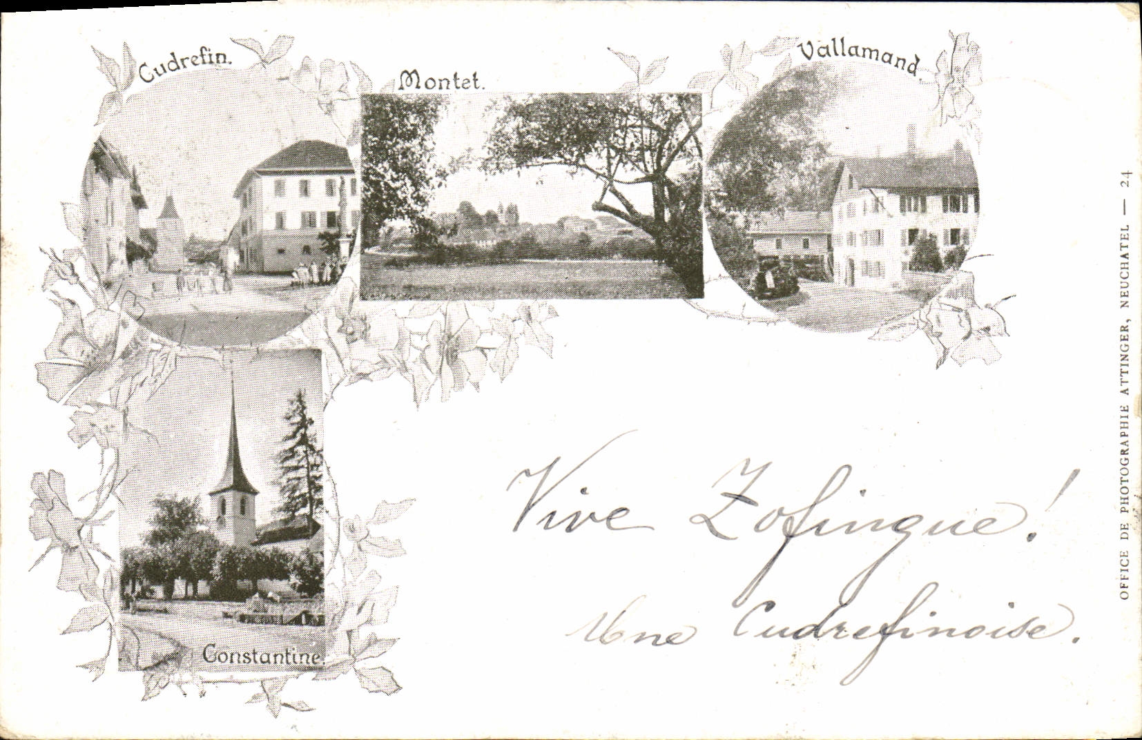 Cudrefin, Montet, Vallamand, Constantine — Office de Photographie Attinger, Neuchâtel — n°24