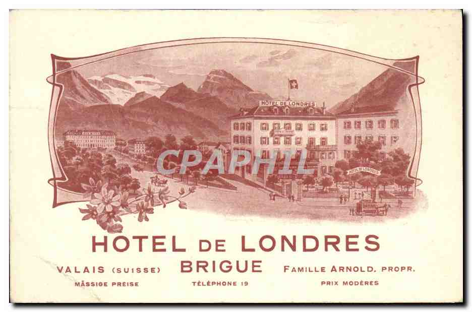 CPA Hotel De Londres Brigue Valais