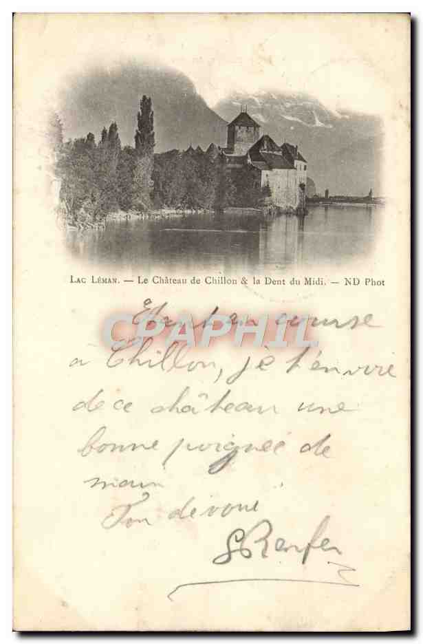 CPA Chateau de Chillon la Dent du Midi Carte 1898