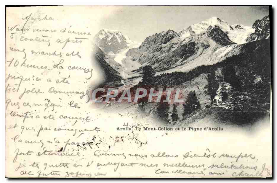 CPA Arolla Le Mont Collon et le Pigne d'Arolla