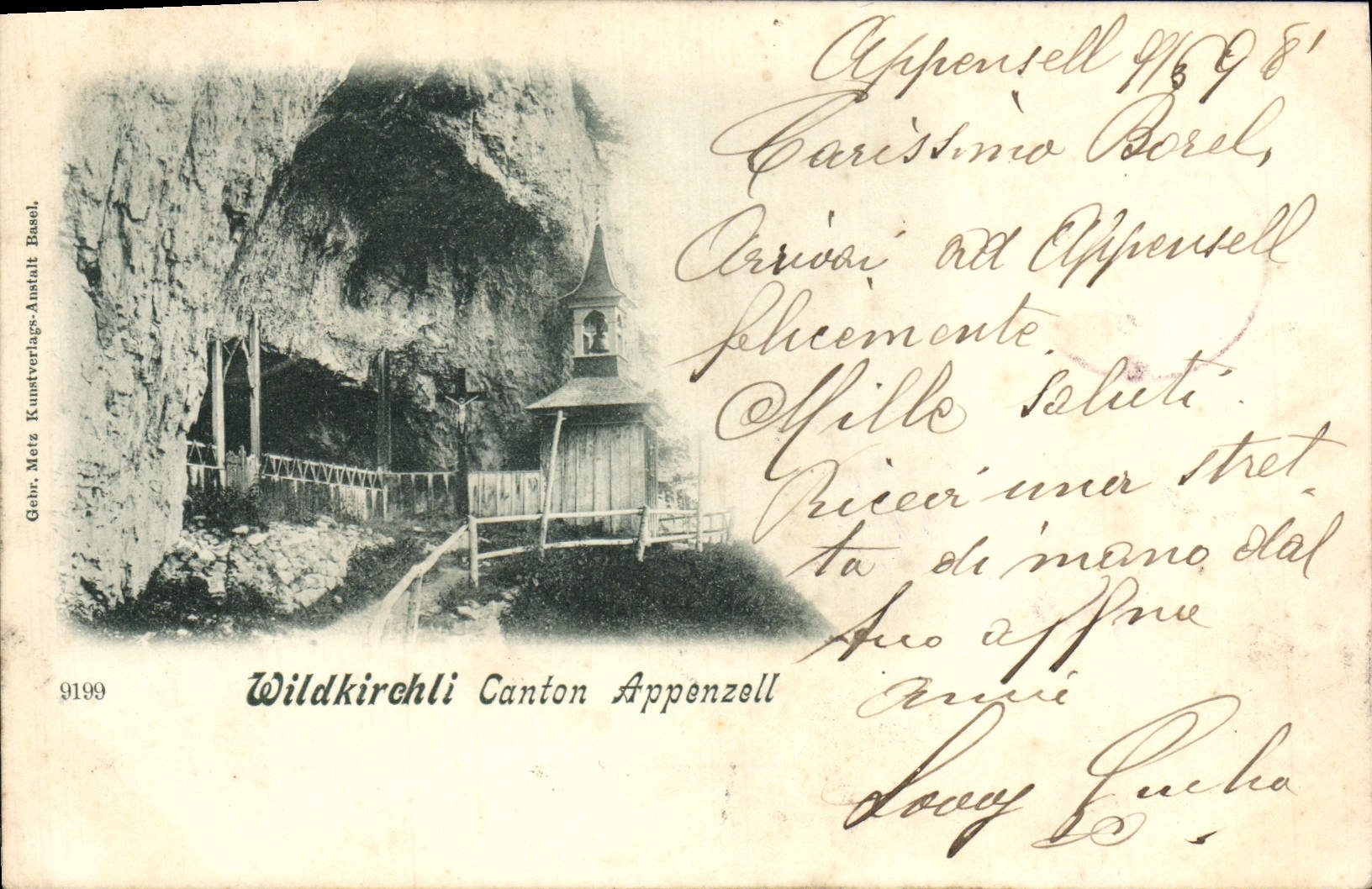 CPA Wildkirchli Canton Appenzell Carte 1898