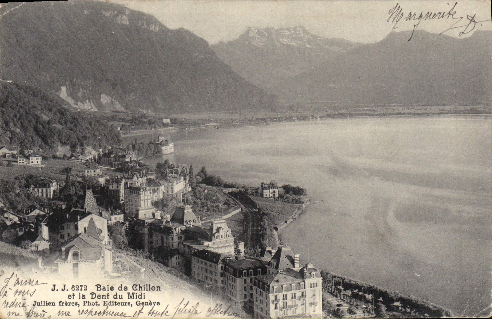 CPA Baie de Chillon et la dent du Midi