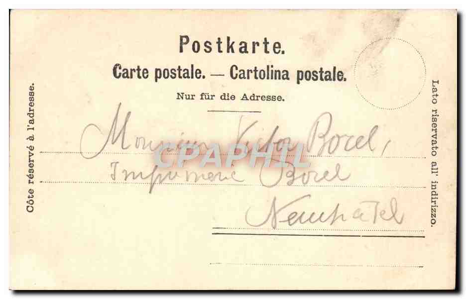 CPA Chillon et la Dent du Midi — Verso
