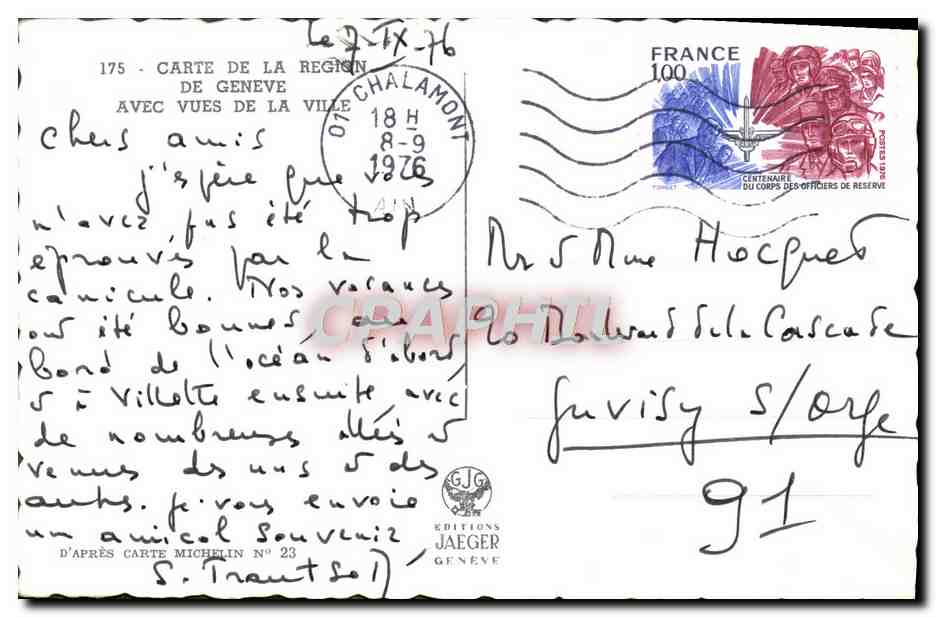 CPM Carte De La Regign De Geneve Avec Vues De La Ville — Rückseite