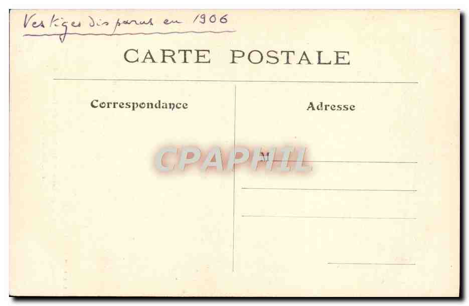 CPA Paris Hlstorique Restes de la Chapelle des Filles Saint Chaumont rue St Denis  — Rückseite