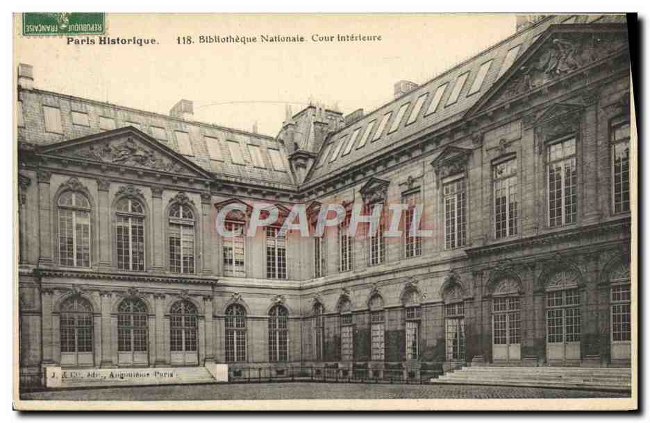 CPA Paris Bibliotheque Nationale Cour interieure 