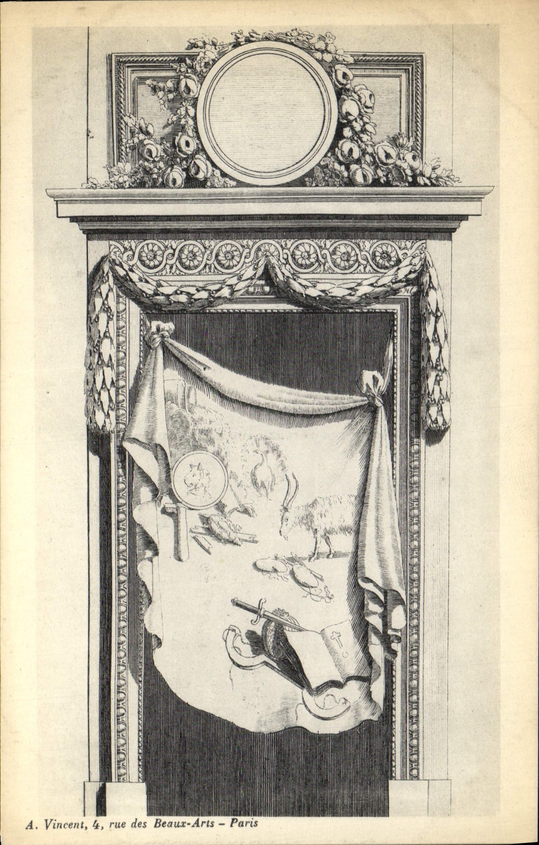 Intérieur décoré – A. Vincent, 4, rue des Beaux-Arts – Paris
