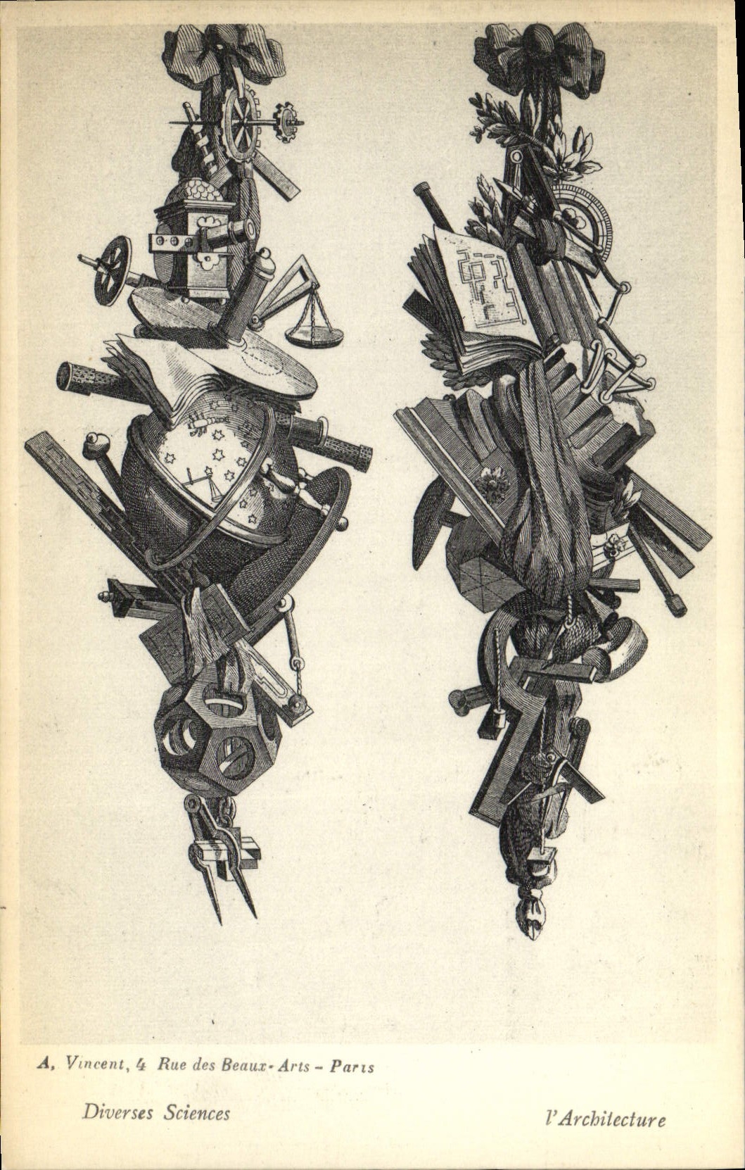 Diverses Sciences — Diverses Architecture — A. Vincent, 4 Rue des Beaux-Arts - Paris