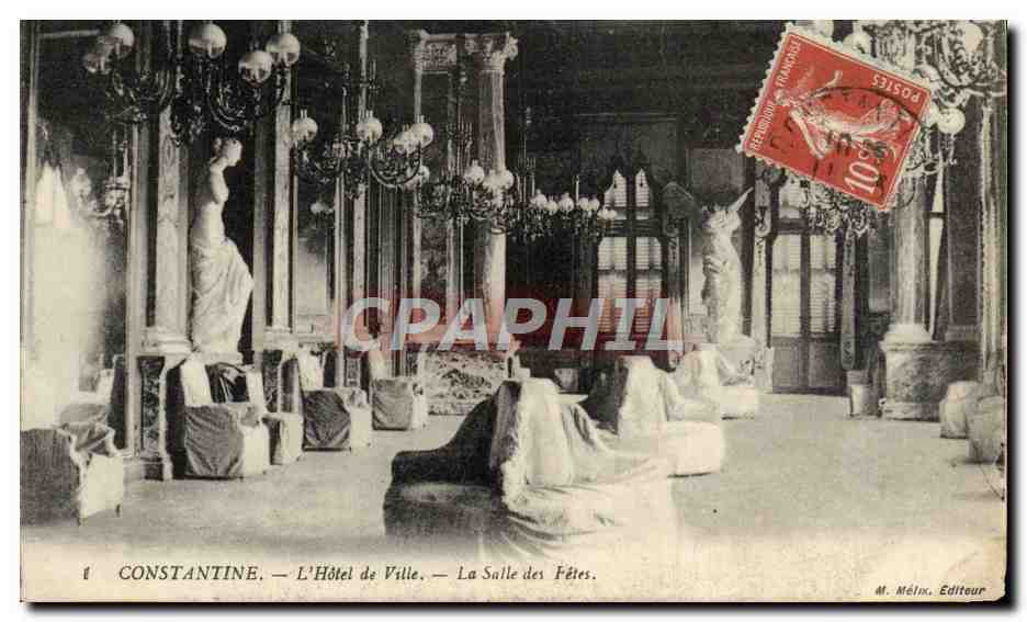 CPA Constantine L'Hotel de Ville La salle des Fetes