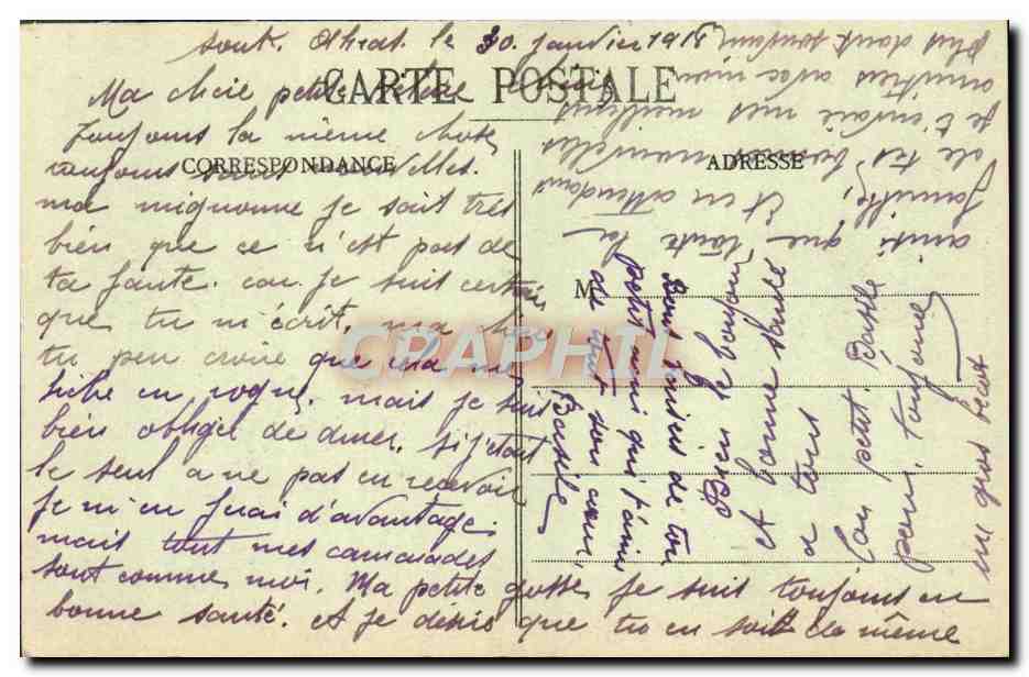 CPA Souk Ahras Les Casernes de Tiffech Militaria — Rückseite