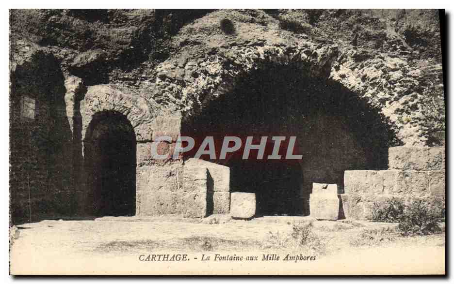 CPA Carthage La Fontaine aux Mille Amphores