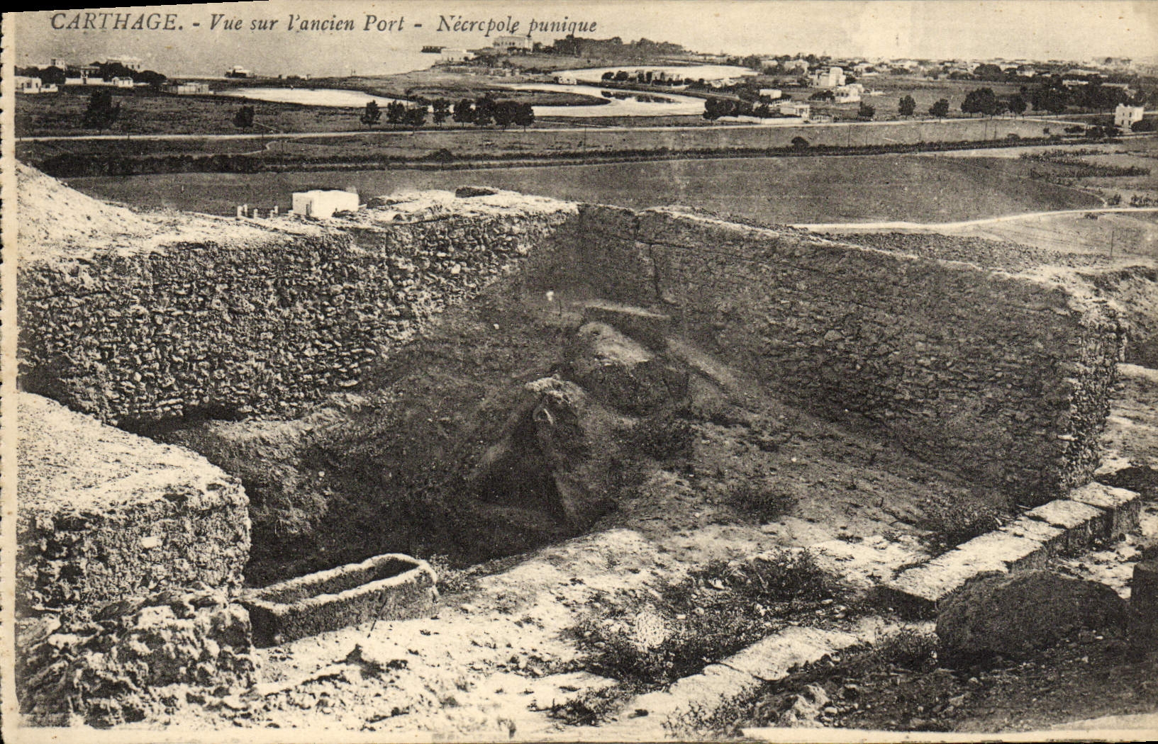 CPA Carthage Vue Sur l'ancien Port Necropole punique