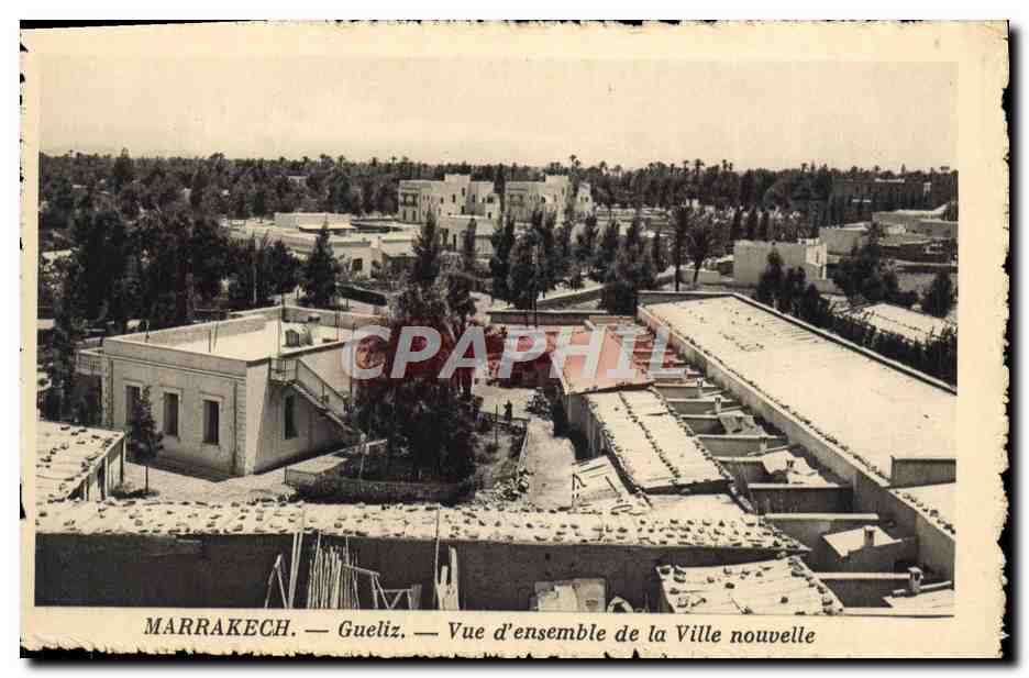 CPA Marrakech Gueliz Vue d'Ensemble de la Ville Nouvelle