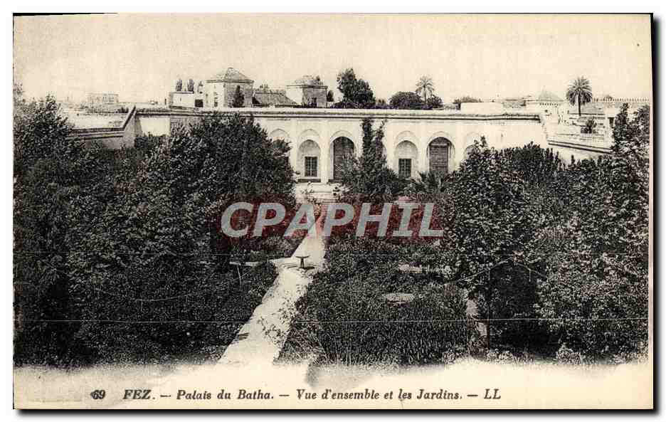 CPA Fez Palais du Batha Vue d'ensemble et les Jardins