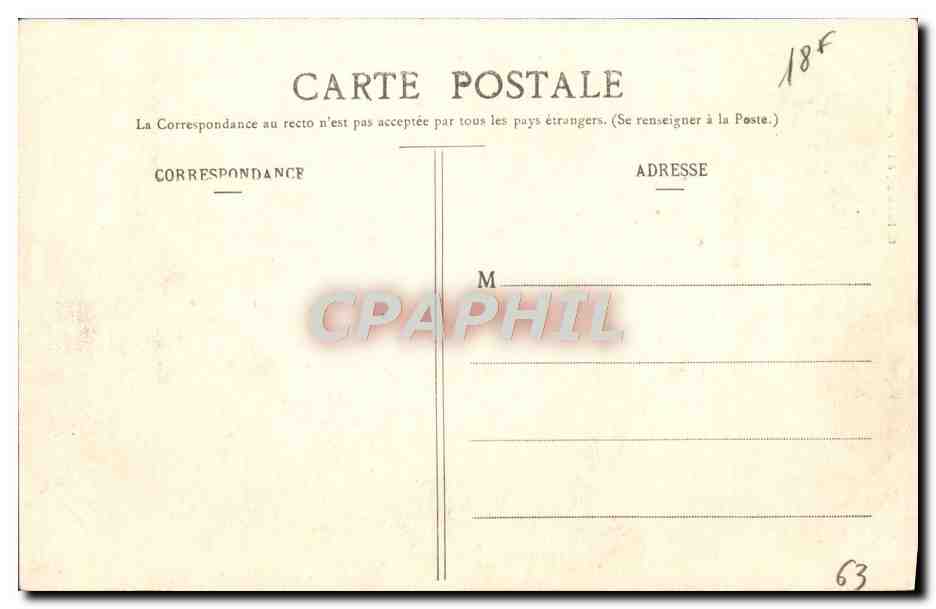 CPA Auvergne Le Mont Dore Le Pic De Sancy Et Les Burons — Verso