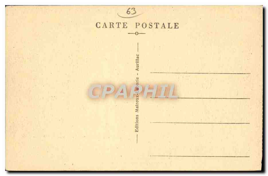 En Auvergne - 34. La Bourrée — Éditions Malroux-Aurillac — Verso