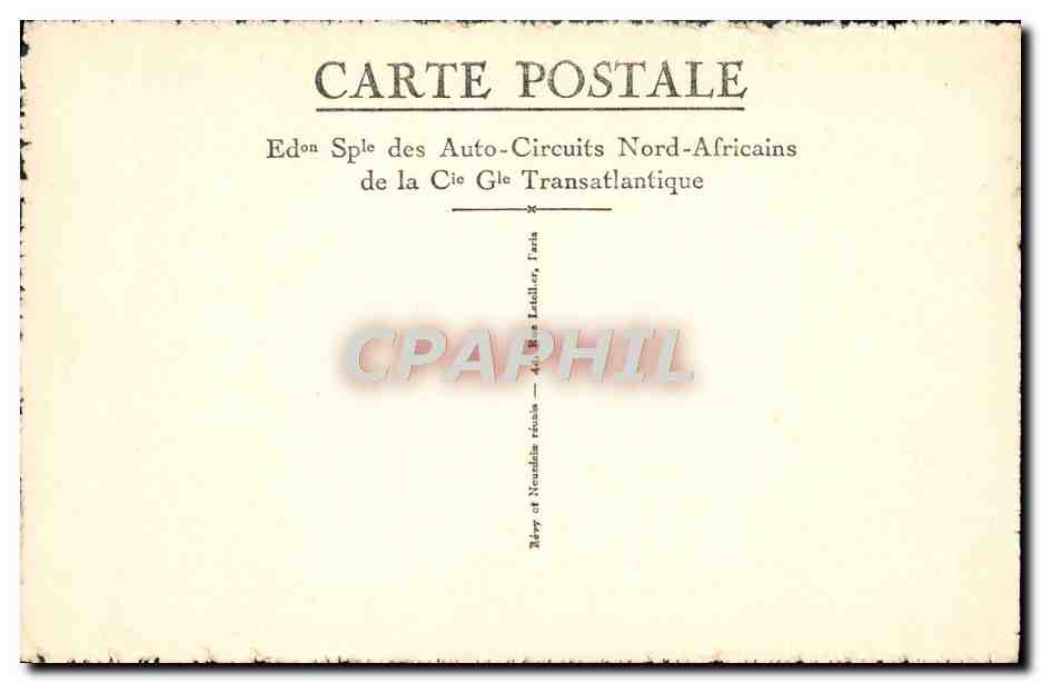 CPA Meknes Un Coin Des Souks — Rückseite