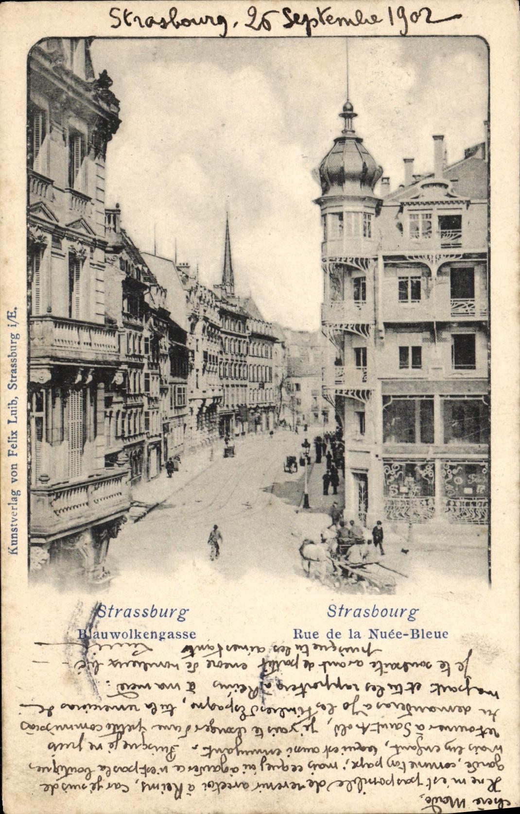 CPA Strasbourg Rue De la Nuee bleue