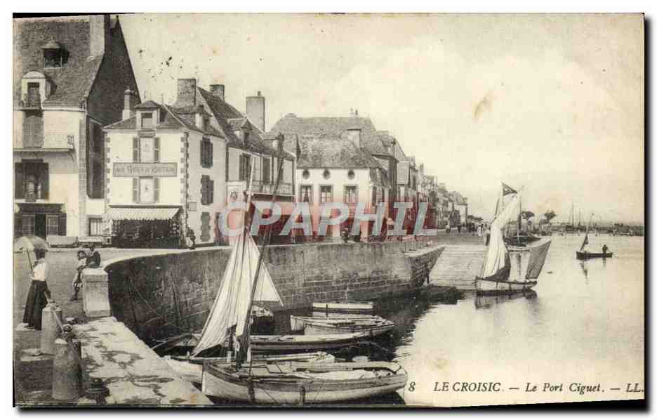 CPA Le Croisic Le Port Ciguet Bateaux