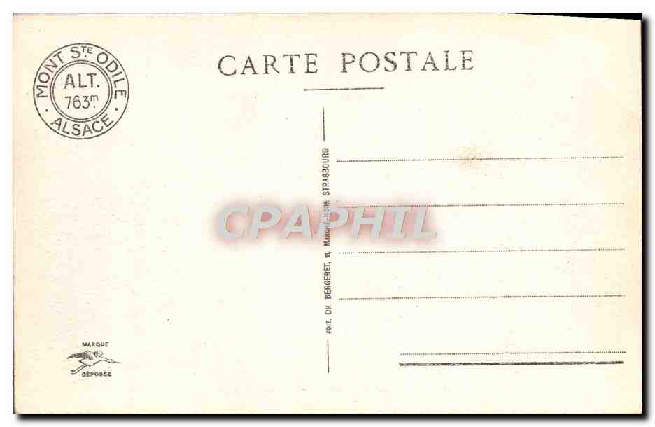 CPA Mont Ste Odile Cour Du Couvent — Rückseite
