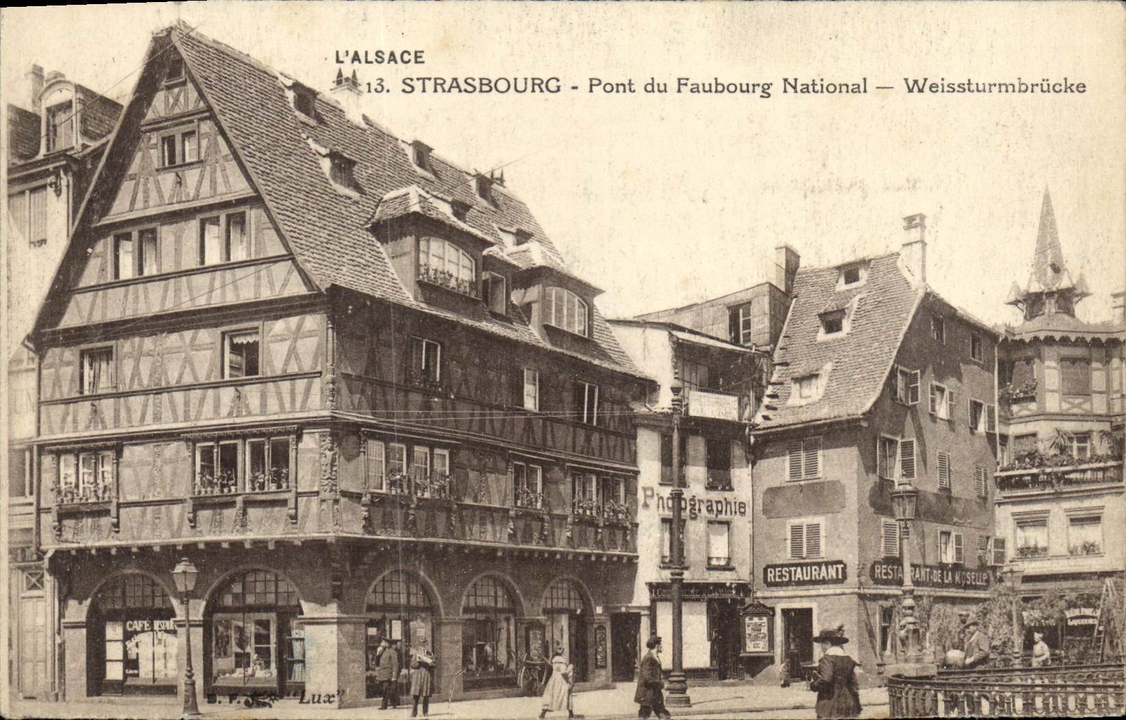 CPA L'Alsace Strasbourg Pont Du Faubourg National Weissturmbrucke