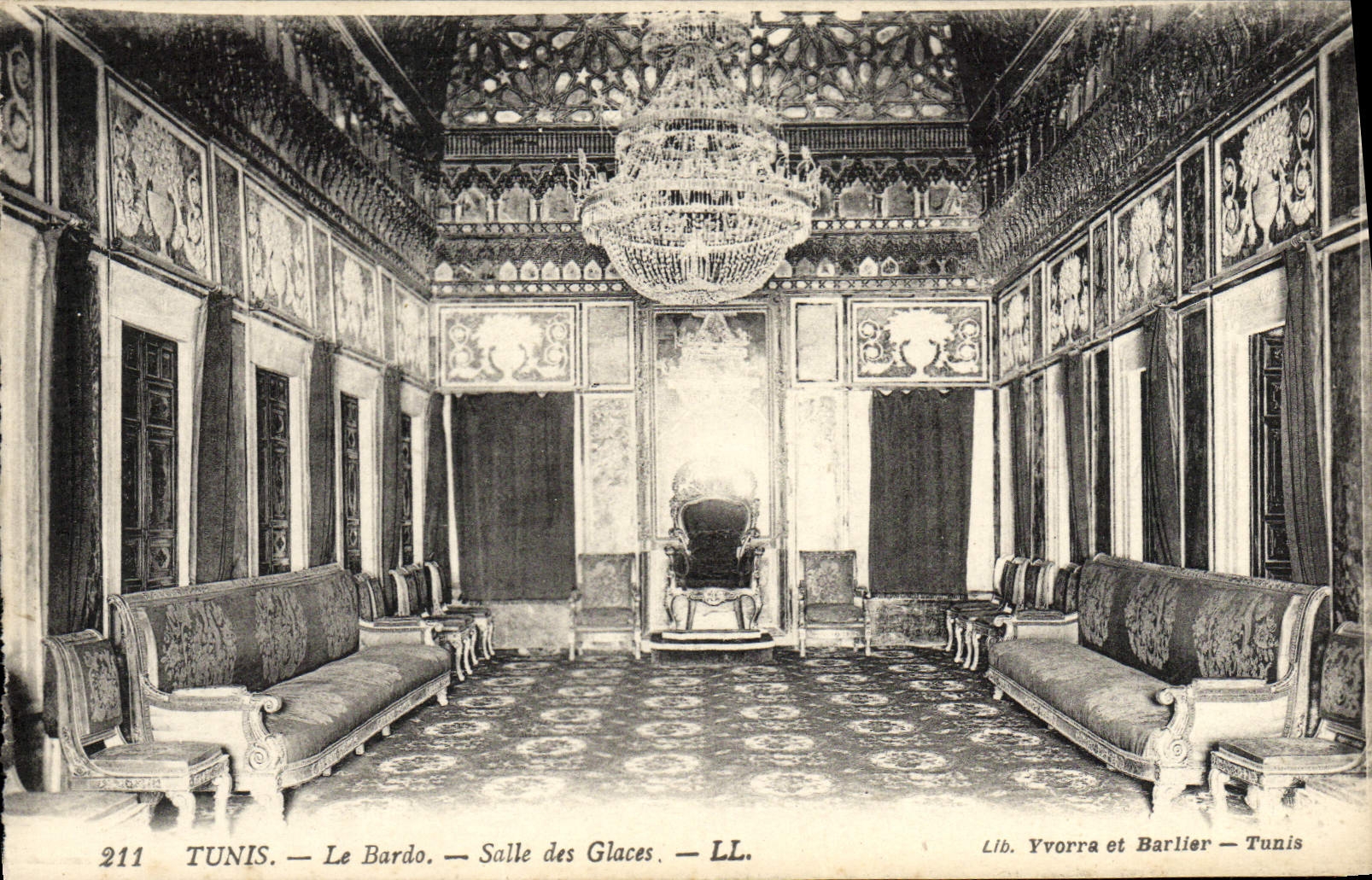 CPA Tunis Le Bardo Salle Des Glaces