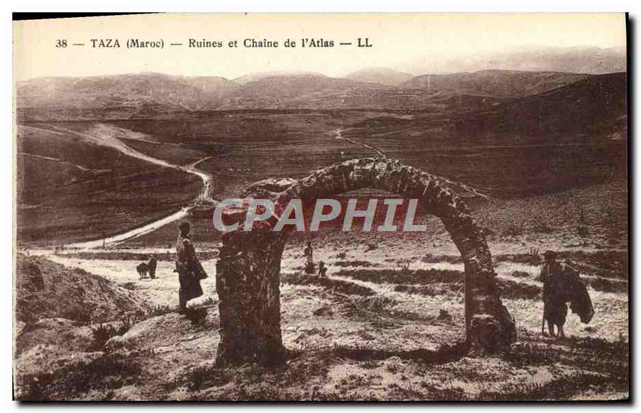 CPA Taza Ruines Et Chaine De l'Atlas