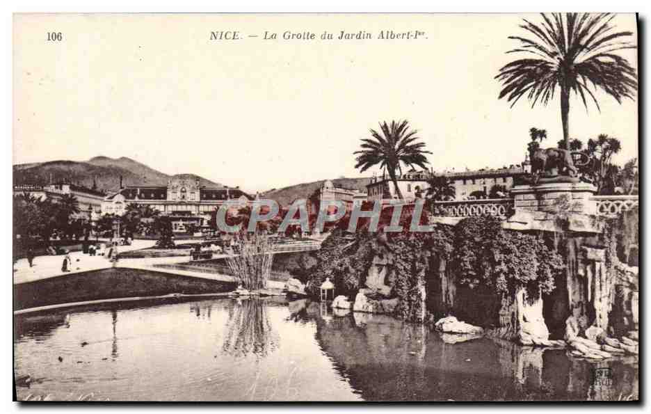 CPA Nice La Grotte Du Jardin Albert 1er