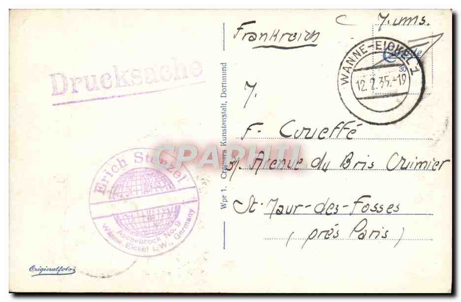 CPA Welper Bei Hattingen Henrichshutte — Back