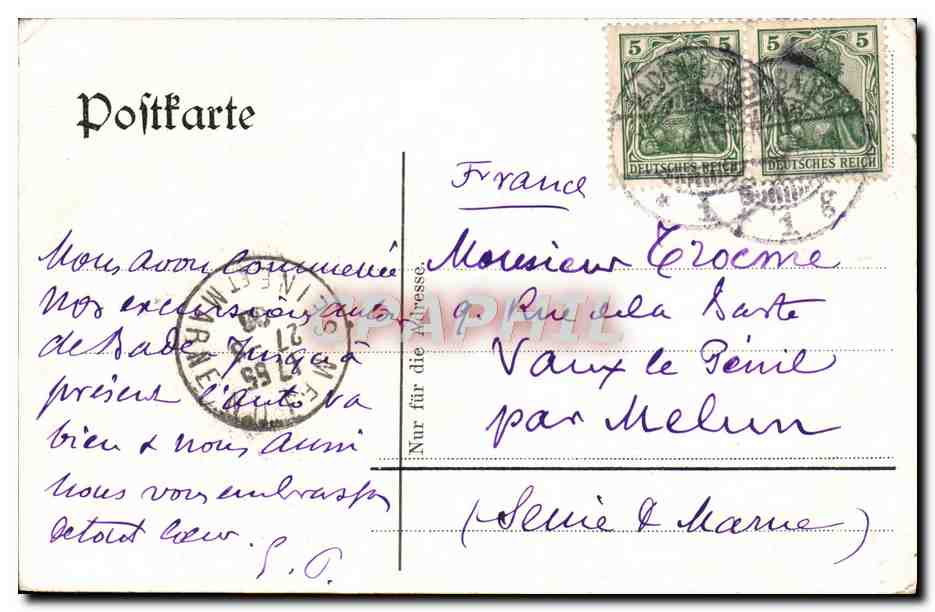 CPA Lebende Badiasche Volkstracht Aus Durbach Amt Offenburg Orteneauer Bauer Folklore — Verso