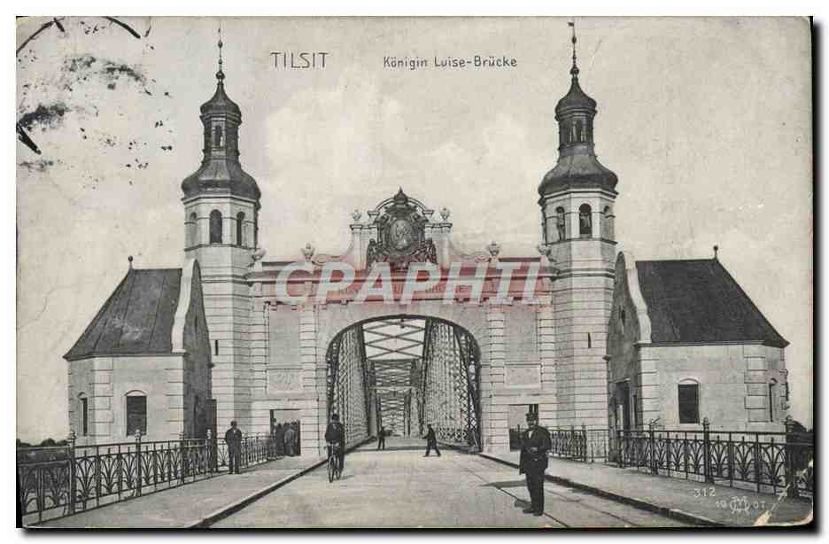 CPA Tilsit Konigin Luise Brucke Russie Russia