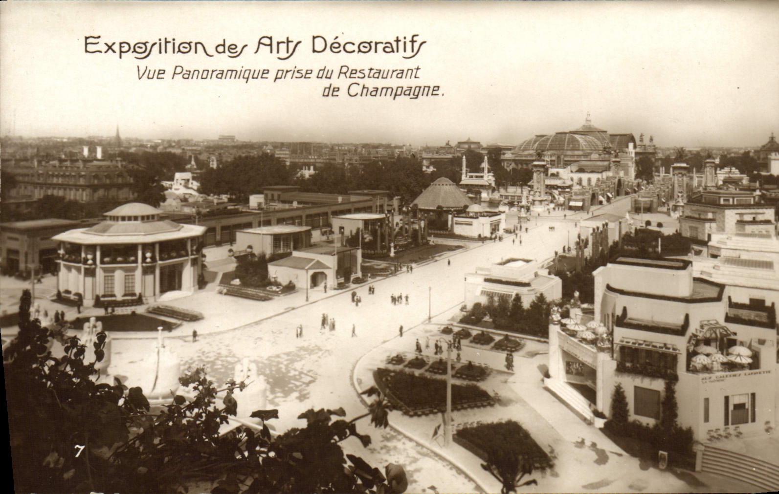 CPA Exposition Des Arts Decoratifs Paris Vue Panoramique Prise Du Restaurant De Champagne