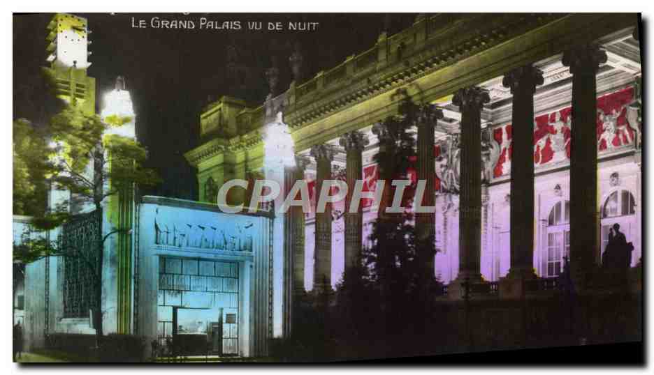 Le Grand Palais vu de nuit — CPA/CPM — éditeur inconnu