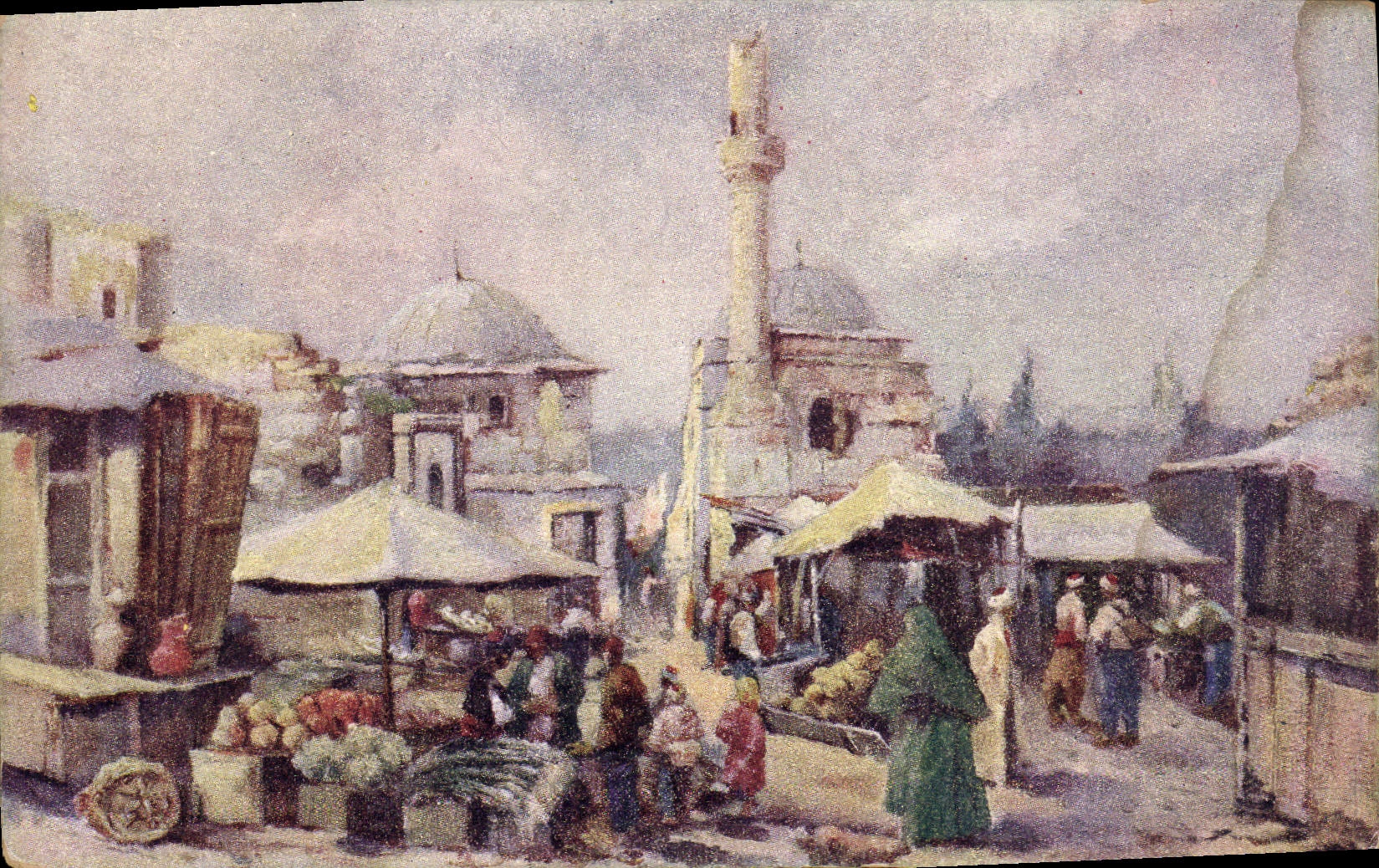 CPA Constantinople Turkish Quarter Quartier Turc