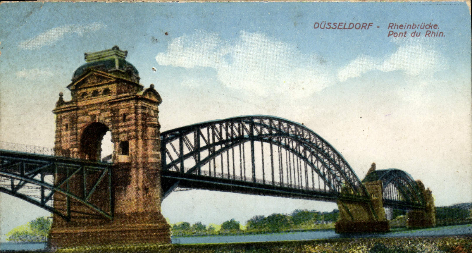 CPA Dusseldorf Rheinbrucke Pont Du Rhin
